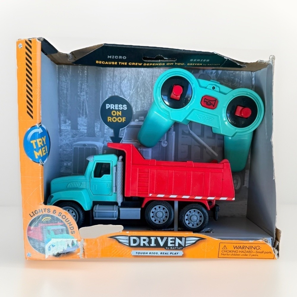 Driven by Battat Micro Series Remote Control Dump Truck with Lights &‎ Sounds